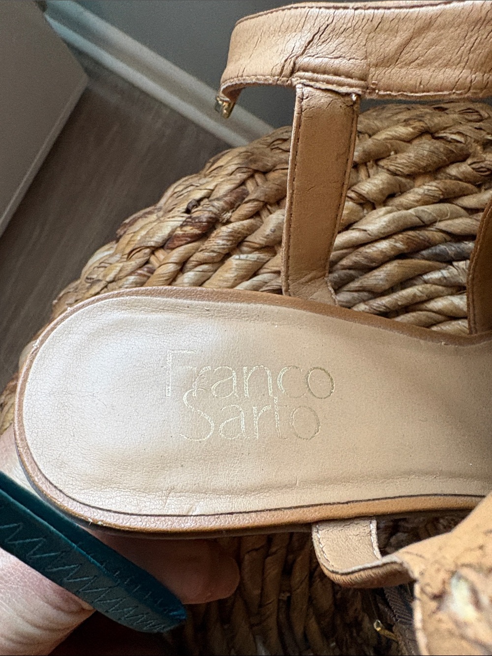 Franco Sarto Tan Leather Strappy Women's Sandals